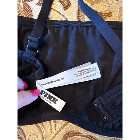 PINK VICTORIAS SECRET bra size Large DD BLACK - Picture 5 of 5